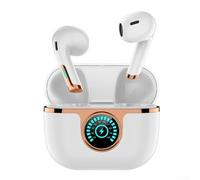 Auriculares de traducción con procesamiento de IA para 144 idiomas, lo que permite interpretación simultánea en vivo y soporte de recarga inalámbrica (blanco)