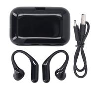 Auriculares de traducción por IA, auriculares traductores de idiomas en tiempo real, dispositivo inteligente de traducción de oído abierto con sonido HD y batería de larga duración (Negra)