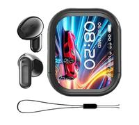 Auriculares de traducción, traducción en tiempo real de IA, auriculares inalámbricos con pantalla táctil 7x5x2.5cm con cancelación de ruido para viajes, negocios, gimnasio, aprendizaje, trabajo, adult