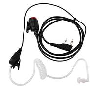 Auriculares de vigilancia Covert Air Acoustic Tube Walkie Talkie con botón PPT y micrófono para Radio bidireccional Kenwood/Baofeng/TYT/Zastone de 2 Pines - Cabeza K
