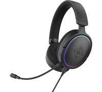 Auriculares Deltaco Gaming GAM-162 con cable USB-C, sonido 7.1 virtual, micrófono extraíble y retroiluminación multicolor negro