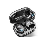 Auriculares Deportivos Auriculares Bluetooth 5.3 Sonido Graves Puros Ganchos Para Oreja, Batería 75 Horas, Auriculares Supraurales Pantalla Dual, Resistencia Al Agua IP7 Auriculares Oreja Abierta