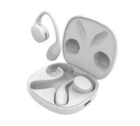 SPC Ether 2 Sense - Auriculares inalámbricos Bluetooth Open-Ear con cancelación de Ruido en Llamadas, Gran duración batería (30h), micrófono, Doble conectividad, IPX4 - Blanco