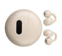 Auriculares deportivos con tecnología de sonido óseo IPX5, protección contra el sudor, MP3 dual, para actividades al aire libre, color beige