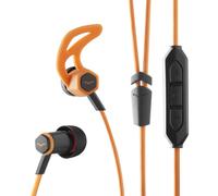 Auriculares deportivos h bridos intraaurales V-MODA Forza con control remoto de 3 botones y micr fono - Dispositivos Samsung y Android (naranja)