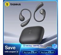 Auriculares Deportivos Inalámbricos Baseus BF1 Lite de Diseño Abierto, Bluetooth 5.4, con Gancho para la Oreja, Bajos Potentes, 60 Horas de Reproducción Cosmic Black