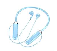 Auriculares deportivos inalámbricos para el cuello, cancelación activa de ruido de sonido HIFI para pantalla digital inteligente, compatible con Vivo, Xiaomi, Oppo y Huawei (azul)