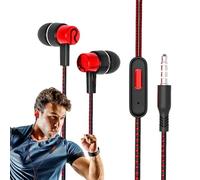 Auriculares dinámicos de 32 dB. Auriculares intrauditivos con cable de 110 cm. Auriculares ergonómicos con cable con sonido claro. Ideal para deportes, videoconferencias, zoom y uso diario