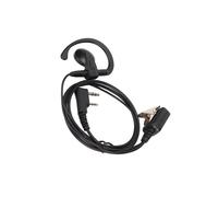 Auriculares Dioche para walkie-talkie, auricular de radio bidireccional, forma de G, 2 pines, con micrófono en línea para Kenwood y Baofeng