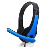 Auriculares dobles sobre la oreja con micrófono para consola de juegos y computadora de escritorio, color negro, ABS robusto, construcción de aislamiento de ruido, ajuste de chat de voz claro, diseño