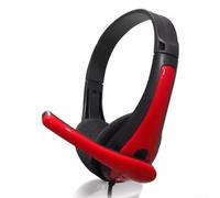 Auriculares dobles sobre la oreja con micrófono para consola de juegos y computadora de escritorio, color negro, ABS robusto, construcción de aislamiento de ruido, ajuste de chat de voz claro, diseño