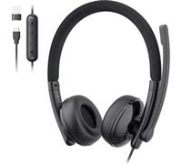Auriculares EMeet GeniusCall HS50 con cable USB-C, Cancelación de Ruido y Micrófono para Oficina