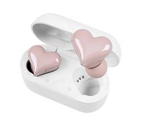 Auriculares en forma de corazón: auriculares internos inalámbricos con cancelación de ruido para juegos, controles táctiles LED, estéreo 5.3 | Regalo del día de San Valentín para novia Estét