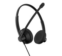 EPOS Impact 100 MS Stéréo USB-C+A Casque Avec Microphone, Microsoft Teams, Anti-Bruit, Léger, Commande Appels, Adaptateur USB, Coussinets Doux, Professionnel UC, Noir