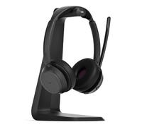 Auriculares EPOS Impact 1000 inalámbricos Bluetooth con cancelación activa de ruido, micrófono y base de carga, negros