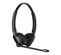 Auriculares EPOS Impact D30 Inalámbricos DECT con Cancelación de Ruido, Micrófono y Base, Alcance 180 m Negros