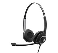 Auriculares Epos IMPACT SC 268 con cable USB para oficina y call center, cancelación de ruido, negros y plateados