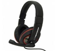 Auriculares Esperanza EH118 con cable Alámbricos Binaurales para Llamadas y Música Negro Rojo