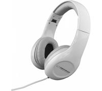 Auriculares Esperanza EH138W con cable, conexión jack 3,5 mm, música, plegables, cancelación de ruido, blancos