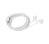 Auriculares estéreo con cable con cable de 3 metros de longitud, ideales para escuchar y reproducir audio sobre la marcha (blanco)