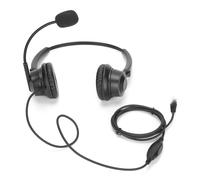Auriculares estéreo con micrófono de brazo ajustable para una comunicación fluida, cancelación de ruido con algoritmo avanzado, ligeros y
