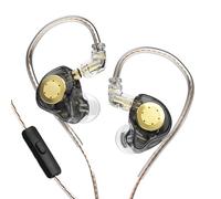 Auriculares Estéreo Ergonómicos con Interfaz Mejorada para una Textura Extraordinaria y una Apariencia Elegante para Profesionales con Clavija Chapada en Oro (con micrófono)