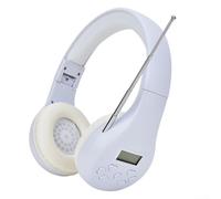 Auriculares estéreo FM con diseño ligero, ideales para escuchar e interpretar conferencias (blanco)
