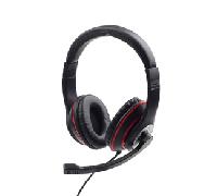 Auriculares con Micrófono GEMBIRD MHS-03-BKRD Negro