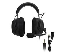Auriculares Estéreo para Juegos 7,1, Auriculares con Enchufe de 3,5mm para la Cabeza, Auriculares para Jugadores de Ordenador con Sonido Estéreo/micrófono Desmontable para Jugadores de PC Y (Negro