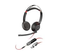 Poly Blackwire 5220 Stereo USB-C Headset +3.5mm Plug +USB-C/A Adapter 8X231AA