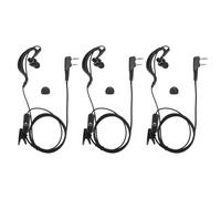 Auriculares G Form para walkie-talkie, con tapones ajustables para los oídos, botón PTT y micrófono incorporado. Compatible con Motorola, Kenwood,