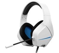 KROM KOPA Move - Auriculares Gaming Estéreos con Drivers de 50 mm, Micrófono Omnidireccional, Control de Volumen y Mute en Auricular, Diadema Ligera y Ajustable, Conexión Jack 3,5 mm - Blanco