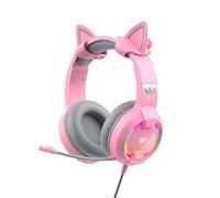 Auriculares gaming - GAMENOTE - H2233d - Rosa - Iluminación RGB - Altavoz de 50mm