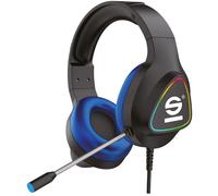 Auriculares Gaming Hazard Rainbow RGB (Negro/Azul) - SPARCO