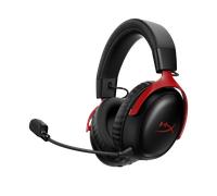 HyperX Cloud III S - Auriculares Gaming inalámbricos, Bluetooth, 2.4Ghz, PC, PS5, Xbox, Drivers 53 mm, DTS, micrófono 10mm, batería hasta 200h, Rojo-Negro