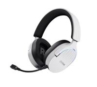 GXTrust 491W Fayzo Cascos Gaming Inalámbricos Bluetooth + 2.4 GHz, 7.1 Sonido Envolvente, Batería de 22 Horas, Auriculares Inalámbricos RGB Over-Ear PC PS5 PS4 Switch - Blanco