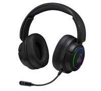 The G-Lab - Korp Iridium - Cascos Gaming inalambricos 2.4GHz & Bluetooth, Audio, Micrófono Desmontable, Autonomía 45H, RGB - Cascos PS5, PS4, Xbox, PC, Switch, Android, iOS - Nuevo