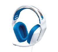 Auriculares gaming - Logitech G335, Con cable, 36 Ohms, 87.5dB SPL/mW, Micrófono integrado, Jack 3.5mm, Blanco