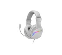 Mars Gaming MH122, Cascos Gaming FRGB Over Ear con Micrófono, Sonido HiFi, Cancelación de Sonido, Ultraligeros, PS4 PS5 Xbox Switch Switch 2 Tablet Windows Mac, Blanco