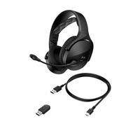 HyperX Cloud Jet - Auriculares Gaming inalámbricos, Dual Bluetooth + dongle USB, Mic Monitoring/sidetone Siempre Activo, 25h de batería, para PC/PS5/Nintendo Switch/Móvil, Negro