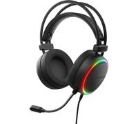 Auriculares Genesis NEON 614 con cable USB-A, micrófono y RGB, negros