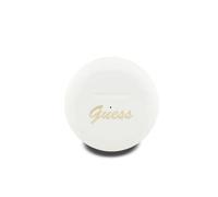 Auriculares Guess TWS inalámbricos Bluetooth intraurales con diseño compacto y logo estampado blanco