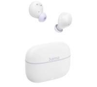 Auriculares Hama Freedom Buddy II inalámbricos Bluetooth con Bass Boost, Micrófono, control táctil y asistentes de voz, color blanco