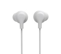Auriculares Hama Popply con cable Jack 3,5 mm, control en línea y micrófono blanco
