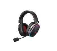 Auriculares Havit 6939119065584 inalámbricos y con cable Gaming doble conectividad micrófono negro y rojo
