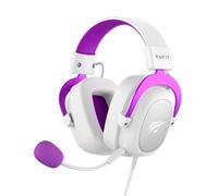 Auriculares Havit 6950676214154 con cable Jack 3,5 mm Gaming Micrófono Púrpura Blanco