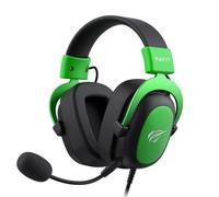 Havit Gamenote H2002D - Auriculares para videojuegos con micrófono, color verde y negro