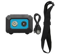 Auriculares HD para Deportes Al Aire Libre DV Cámara 1920*1080 HD Resolución 10-50 °C Grabadora de Trabajo de Viaje de Aventura con Faro Superbrillante 120 ° Ultra Gran Angular (Azul negro)