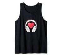 Auriculares Heart Music Camiseta sin Mangas