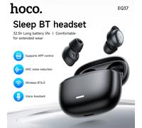 Auriculares HOCO EQ37 con Cancelación de Ruido ANC, Auriculares para Dormir con Traducción por IA, Auriculares Bluetooth 6.0, Auriculares Intrauditivos HIifi con Función de Aplicación Negro